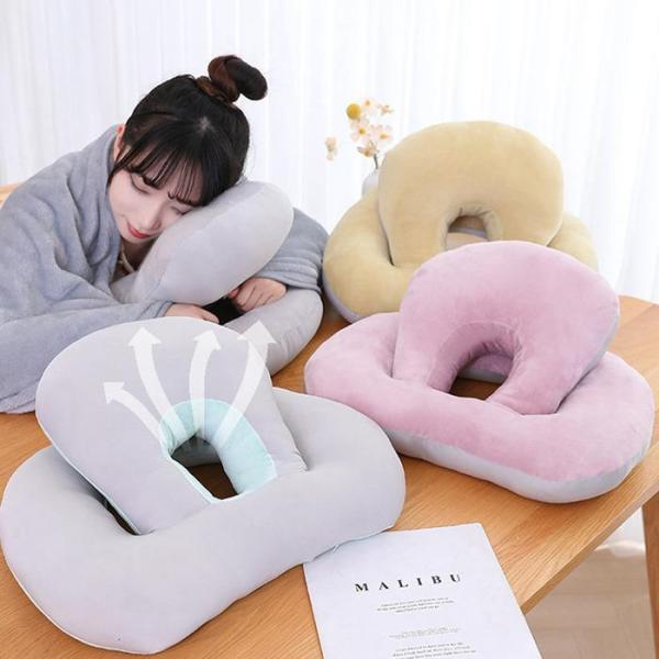 うつぶせ枕 昼寝枕 昼寝 うつ伏せ 枕  オフィス クッション 机 昼休み 昼寝ピロー デスク枕 ひ...