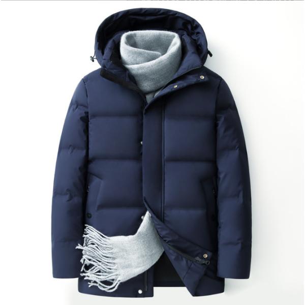 防寒着 ダウンコート メンズ 厚手 白ダウン アウター 軽い ダウンジャケット フード付き ビジネス...
