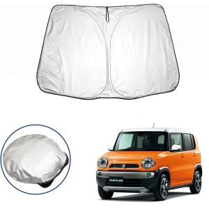 スズキ HUSTLER ハスラー 初代 MR31S MR41S  車用サンシェード フロントガラス用 UVカット 折り畳み マルチサンシェード 遮光 取付簡単｜endlessjapan