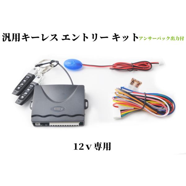 12V キーレス キット キーレスエントリーキット ダミーセキュリティLED付き オリジナル日本語配...