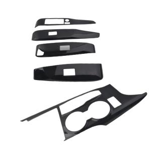 カムリ70系 パーツ アクセサリー シフトパネル カバー 内装 シートヒーター車専用 シフトパネル・シフトノブ・ドアスイッチカバー5枚セット　ピアノブラック