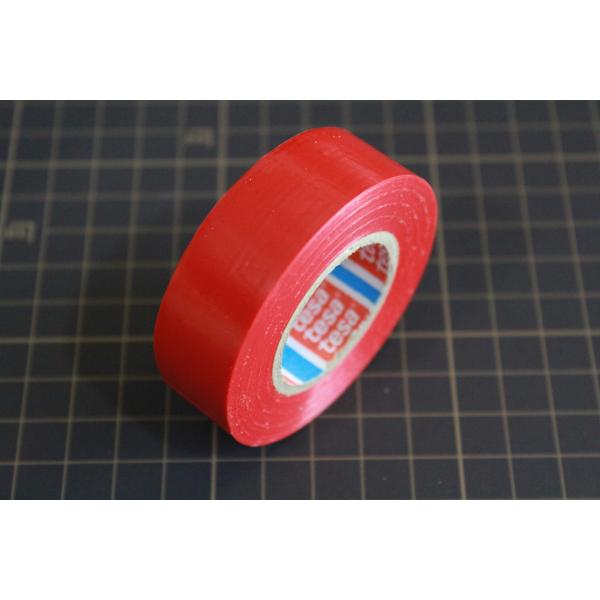 テサ tesa ビニールテープ　4251PVC 19mmX20m　1箱 200巻入　赤・レッド