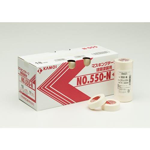 カモ井加工紙　550N　塗装用マスキングテープ　15mmX18m　1箱　80巻入
