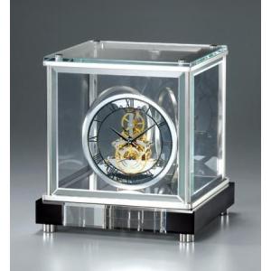 セイコー 電波クロック 置時計 HW566B SEIKO HW566B セイコーエンブレム電波置き時計 回転飾り付き