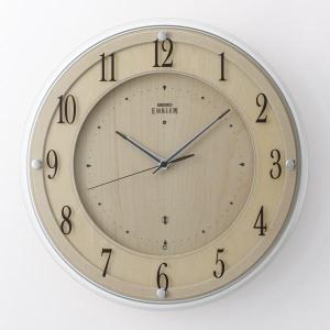 SEIKO（セイコー） HW590M セイコーエンブレム 電波置き時計 オニキス