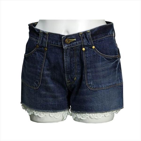 BLUEWAY(ブルーウェイ) ETBOITE(エボワット) 裾レースデニムショートパンツ   No...