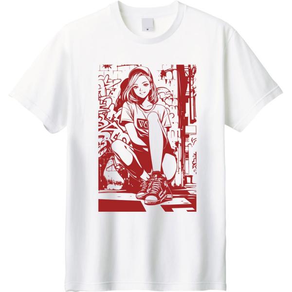 [全5色] ストリート系 アニメ イラスト プリントTシャツ City Canvas グラフィティ ...