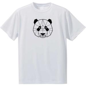 幾何学模様パンダプリントドライTシャツ｜ener