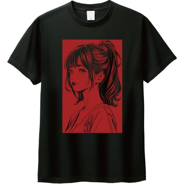City Pop Nostalgia ブラックTシャツ |【全5色】 シティポップ 線画 イラスト ...