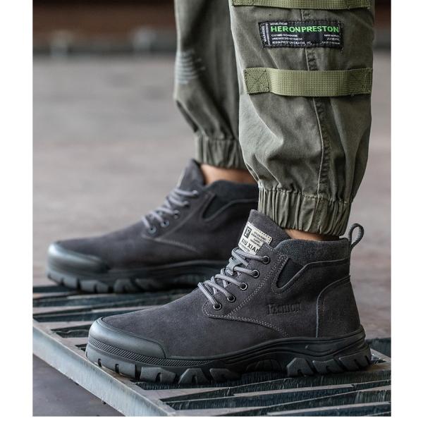 安全靴 ハイカット  防水 メンズ  あんぜん靴 作業靴 ブーツタイプ 鋼鉄先芯 先芯入り 軽量 セ...