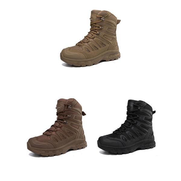 ミリタリーブーツ 登山靴 メンズ ハイカット  厚底 軍靴 タクティカルブーツ 超軽量 釣りブーツ ...