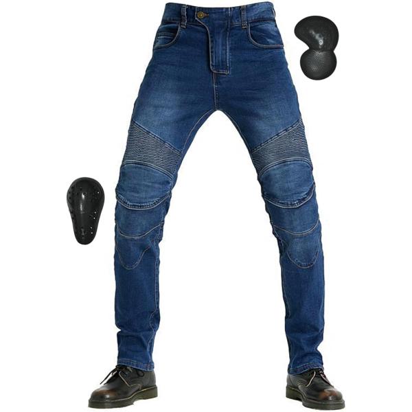 バイクパンツ ライダースパンツ デニム ライディングパンツ プロテクター 耐磨耗性 バイクズボン 春...