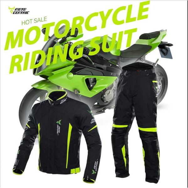 バイク用 メンズ ジャケット&amp;パンツ上下セット オールシーズン通用 プロテクター付き 保護力 防水 ...
