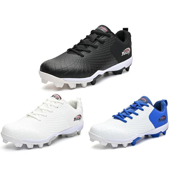 野球スパイク プロエッジ 野球 トレーニングシューズ 白 黒 ジュニア メンズ マジックテープ 大人...