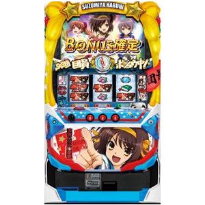 パチスロ 涼宮ハルヒの憂鬱 コイン不要機＆ゲーム数カウンターセット 中古パチスロ実機 三共