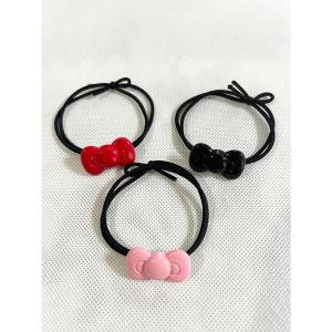 可愛い リボン ヘアゴム 1本 全3色 可愛いデザイン キッズヘアゴム 子供ヘアゴム ハンドメイド