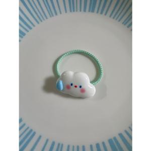 星 雲パーツゴム スター 白雲ヘアゴム かわい...の詳細画像2