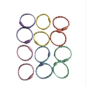 台座付きミニヘアゴム 2本【全6色】 パーツ 台座 土台 くすみカラー DIY 資材 手芸用 手作り ヘアアクセサリー