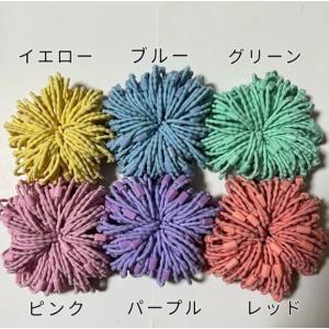 台座付きミニヘアゴム 2本【全6色】 パーツ ...の詳細画像2