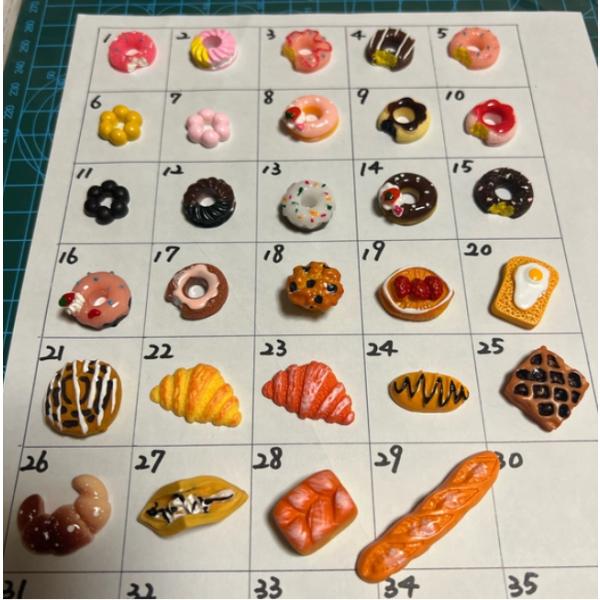 ミニチュア ドーナツ パン デコパーツ 1個 29種類