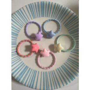 星パーツゴム スターヘアゴム キッズヘアゴム ハンドメイド 髪飾り ゴムどめ ヘアアクセサリー