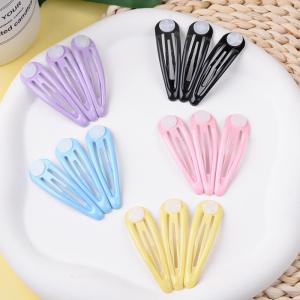 土台付き カラフル ヘアクリップ 前髪クリップ BBヘアクリップ シンプル ヘアアクセサリー 韓国ファッション クロス ストレート かわいい 1個