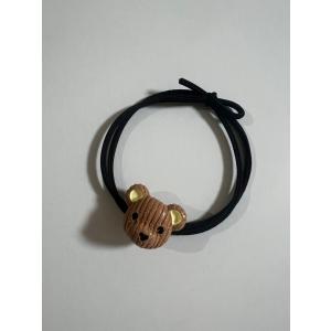 クマの顔 ヘアゴム 熊 くま 可愛いデザイン キッズヘアゴム 子供ヘアゴム ハンドメイド