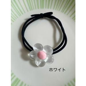 花デザイン ヘアゴム 1本 花 ハナ 可愛いデ...の詳細画像2