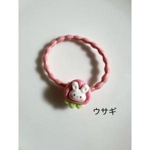 兎 いちご ヘアゴム うさぎ 苺キッズヘアゴム...の詳細画像2