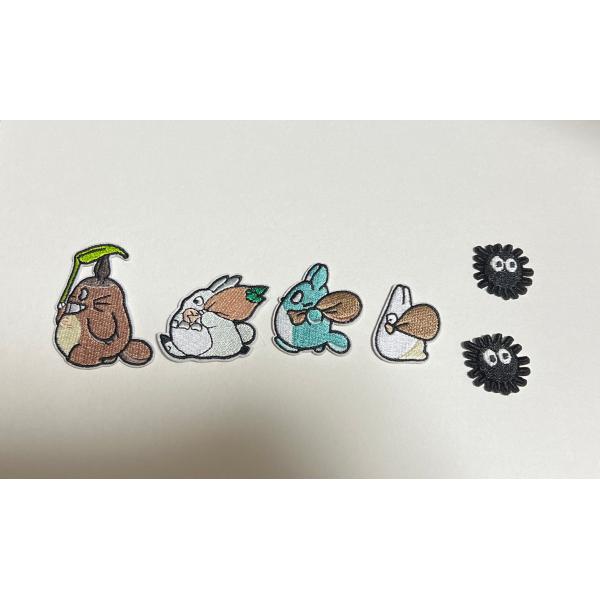 となりのトトロ クロスケ 刺繍 ワッペン 6枚セット かわいい 貼る 簡単 デコレーション&amp;リメイク...