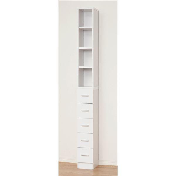 タオルストッカー/ランドリー収納ラック 幅20cm×奥行31cm 〔組立(上部)〕 〔完成品(下部)...