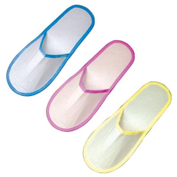 使い捨て おそうじスリッパ 約11.5×28.5cm 各色5足 計15足入 エンボス加工シート ホコ...