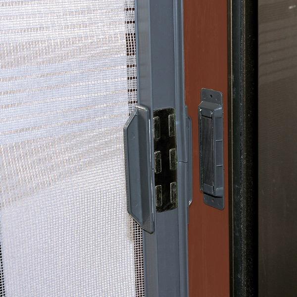 スライド式網戸 全開式玄関網戸 適応サイズ：約幅68cm〜94cm マグネット開閉 簡単設置 日本製...