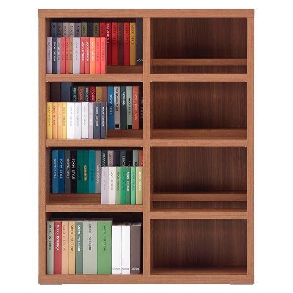 フナモコ コミックシェルフ ロータイプ 〔幅90×114cm〕 リアルウォールナット CBD-91L...