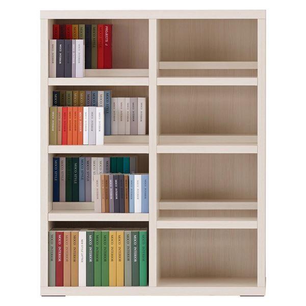 フナモコ コミックシェルフ ロータイプ 〔幅90×114cm〕 ホワイトウッド CBS-91L【商工...