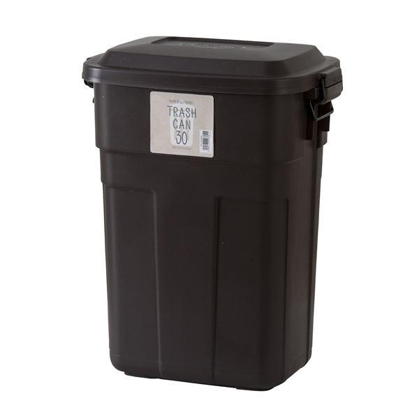 ゴミ箱 ダストボックス 幅39cm 30L ブラウン ポリプロピレン製 ふた付き 日本製 トラッシュ...