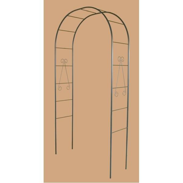 フラワーアーチ/ガーデニング用品 〔幅120cm〕 スチールパイプ製 日本製 普及型 〔園芸 庭 花...