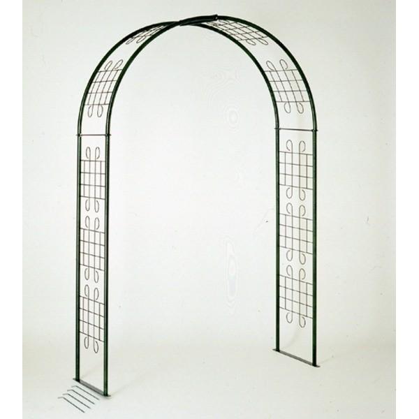 フラワーアーチ/ガーデニング用品 〔幅124cm〕 スチールパイプ製 日本製 『エクセレント』 〔園...