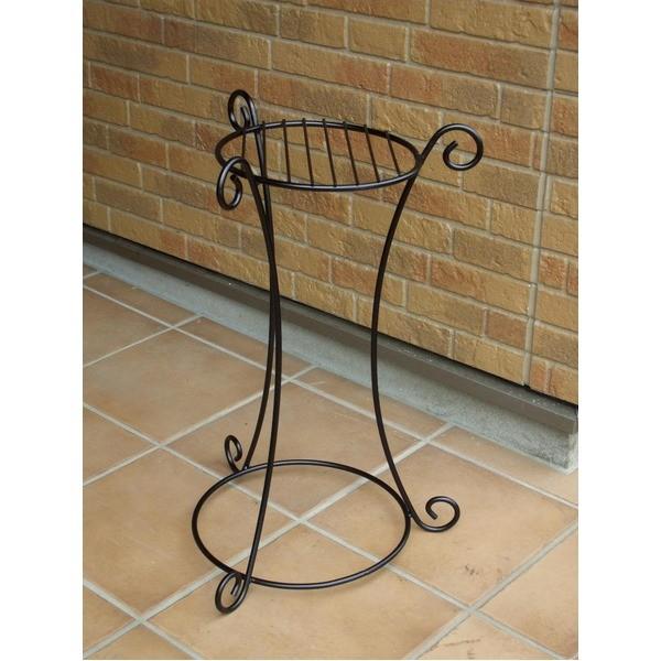 コンビネーションスタンド/花台 〔Lサイズ：外径37cm×高さ60cm〕 目皿付 スチールワイヤー製...