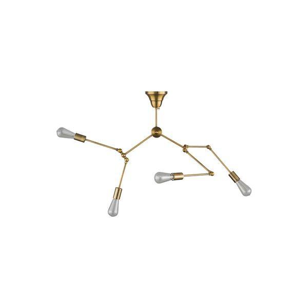 ペンダントライト 照明器具 幅71〜109cm ゴールド スチール製 電球付き リビング ダイニング...