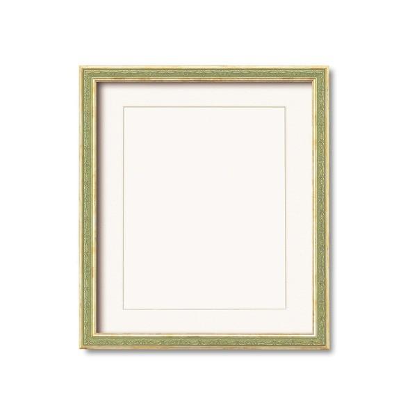 〔 軽量水彩額 〕 模様入り 水彩額 F8号 マット付 グリーン UV 紫外線 カットアクリル 額 ...