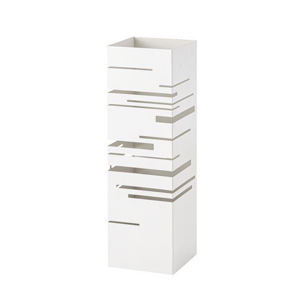 傘立て アンブレラスタンド 幅15.5×奥行15.5×高さ49cm ホワイト 四角 スチール 玄関 ...