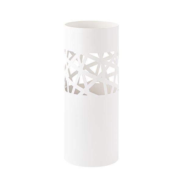 傘立て アンブレラスタンド 直径19.5×高さ49cm ホワイト 円形 スチール 玄関 エントランス...