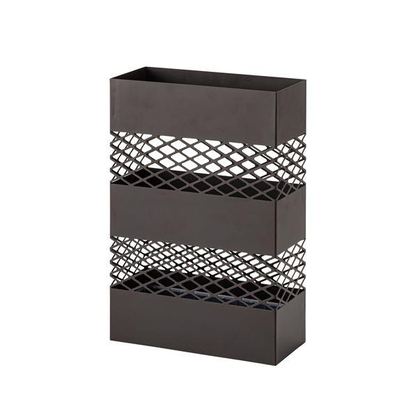 傘立て アンブレラスタンド 幅28×奥行12×高さ41cm ダークブラウン スチール デザイン 玄関...