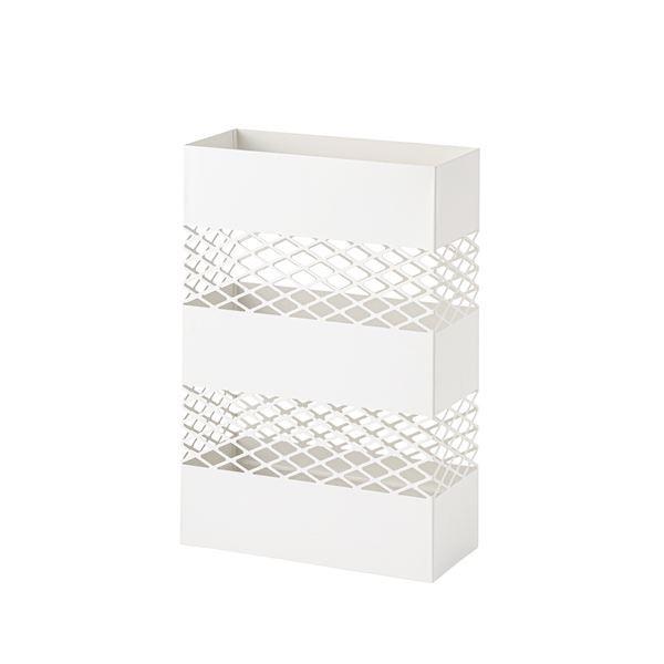 傘立て アンブレラスタンド 幅28×奥行12×高さ41cm ホワイト スチール デザイン 玄関 エン...