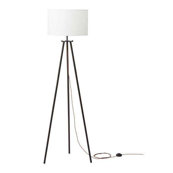 スタンドライト 照明器具 約幅50×奥行46×高さ151cm ブラック スチール アルミ 電球付(L...