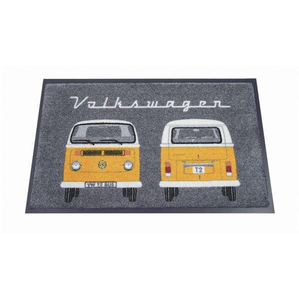 VW Collection ドアマット 玄関マット T2バス フロント＆リア オレンジ T2DM01...