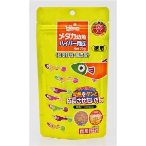 （まとめ）キョーリン メダカ幼魚 ハイパー育成 70g 川魚用フード 〔×3セット〕【商工会会員店です】｜eng