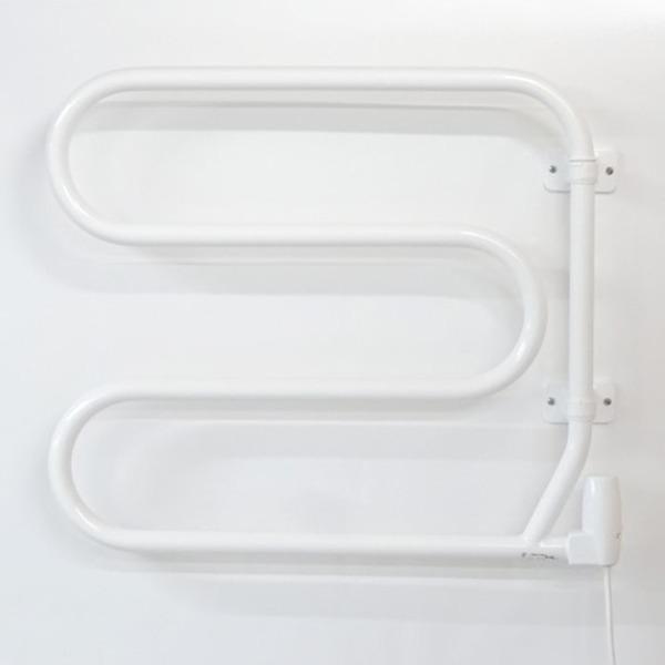森永 タオルウォーマー TS-Pivot ホワイト 壁付け 省スペース タオル掛け 乾燥 洗面所 バ...