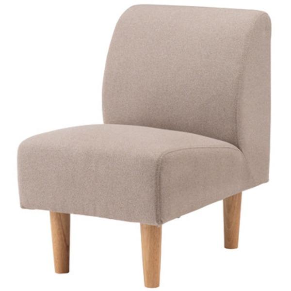 ソファ 1人掛け 約幅47×奥行67×高さ72×SH40cm ベージュ 肘掛けなし ダイニングソファ...